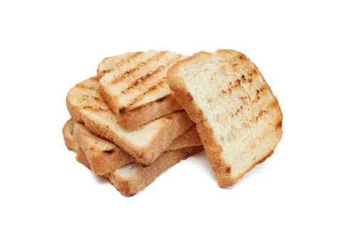 Sliced bread toaster isolated on white Stock Photos