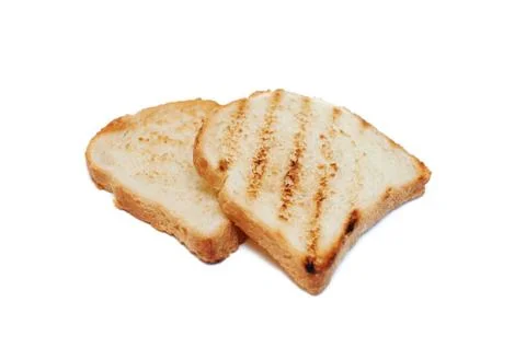 Sliced bread toaster isolated on white Stock Photos