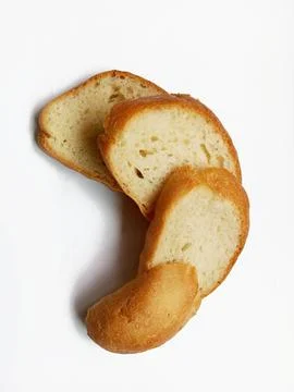 Sliced bread on a white background Stock Photos