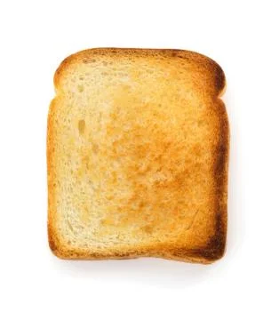 Sliced bread on white Stock Photos