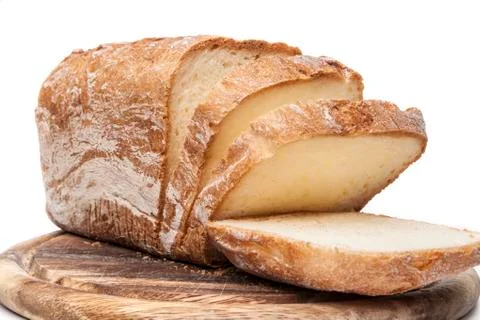 Sliced Bread on White Stock Photos