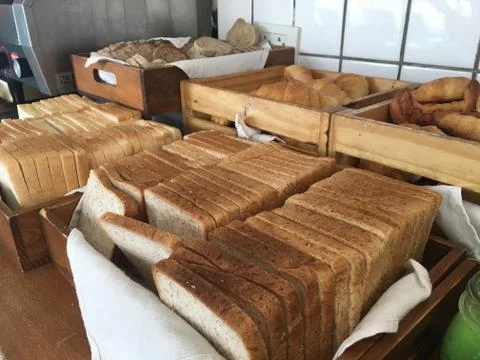 Sliced breads Stock Photos