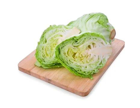 Sliced cabbage isolated on white background Foto stock