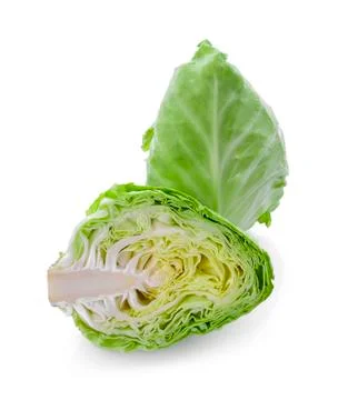 Sliced cabbage isolated on white background Stock Photos