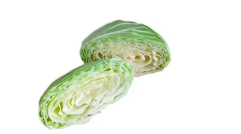 Sliced cabbage isolated on white background Foto stock