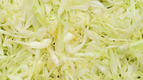 Sliced cabbage salad top view, rotation Stock-Footage 231218805