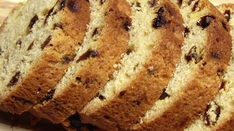 Sliced cake. Dolly shot. Stock Footage 55709061