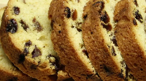 Sliced cake. Dolly shot. Stock Footage 64026115
