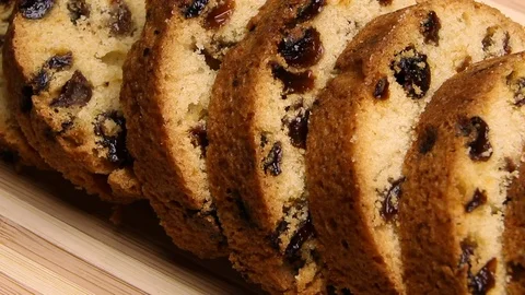 Sliced cake. Dolly shot. Stock Footage 70727481