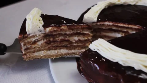 Sliced cake Stock Footage 167459391