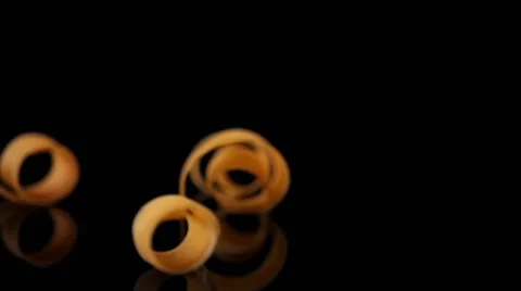 Sliced carrot in the form of curls 库存影片 64544816