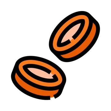 Sliced carrot pieces vector icon for healthy cooking Stock Illustration
