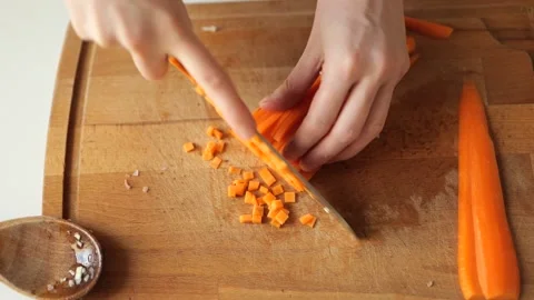 Sliced carrots. Stock Footage 203896306