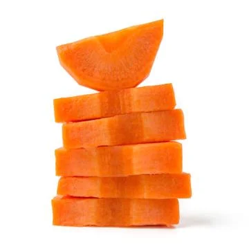 Sliced carrots Foto stock