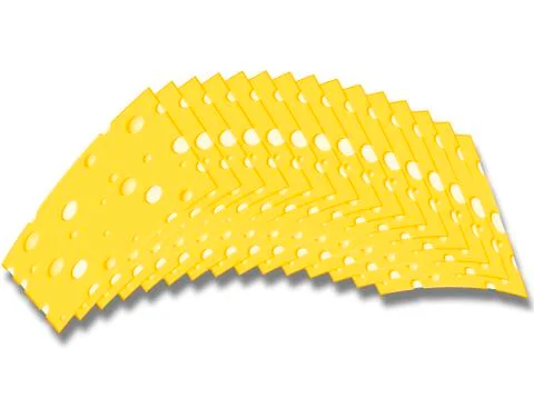 Sliced cheese Stockillustratie