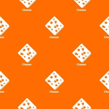 Sliced cheese pattern vector orange Illustrazione stock