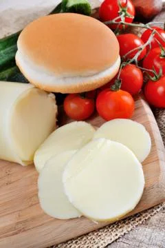 Sliced cheese Stock Photos