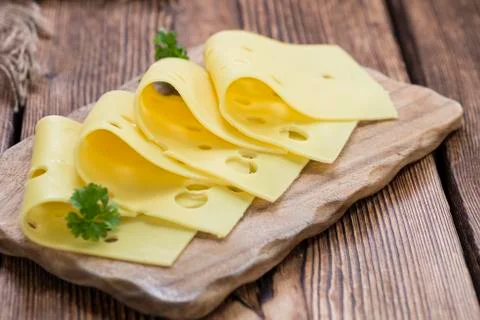 Sliced cheese Stock Photos