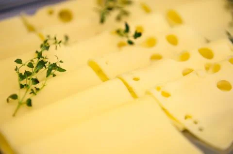 Sliced cheese Stock Photos