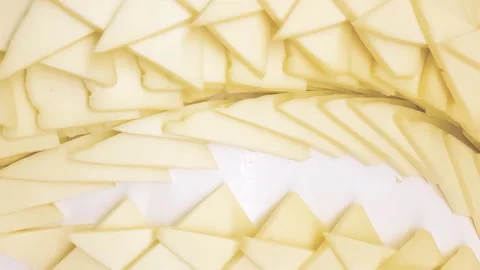 Sliced Cheese. A Visual Showcase. Stock Footage 252027249