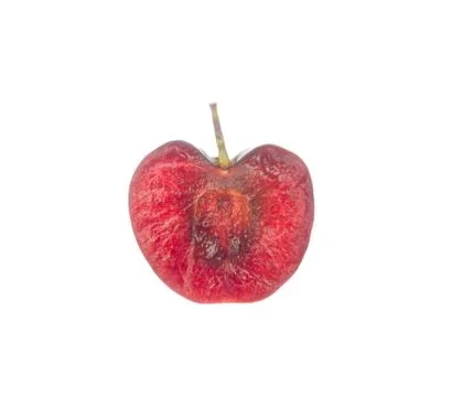 Sliced cherry isolated on white Stock Photos