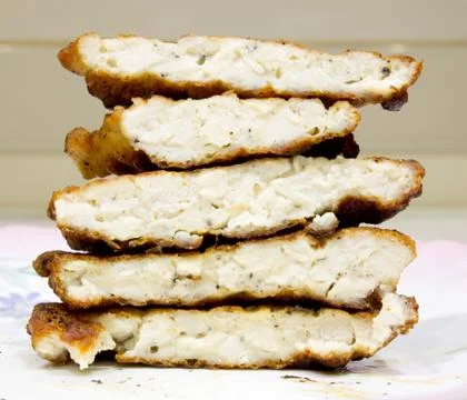 Sliced chicken chops Stock Photos