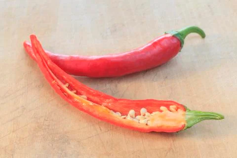 Sliced chili Stock Photos