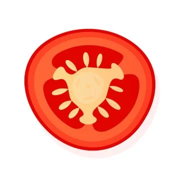 Sliced chilli pepper isolated on white. Juicy ripe red pepper. Vector Stock Illustration