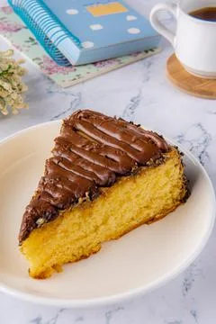 Sliced Chocolate cake Stock-Fotos