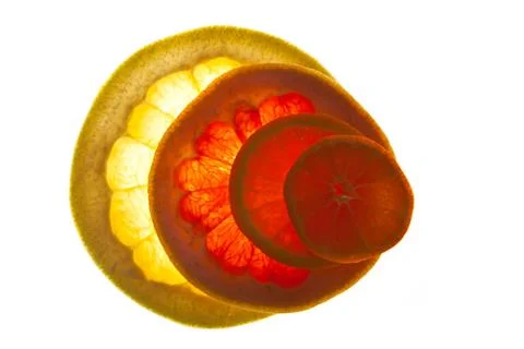 Sliced citrus Stock Photos