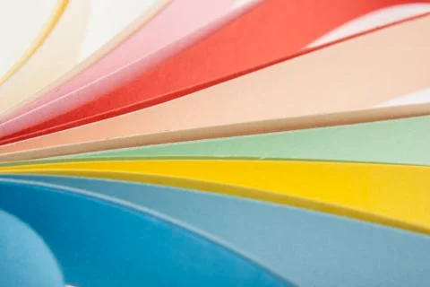 Sliced colored paper Stock Photos