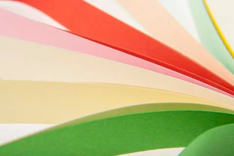 Sliced colored paper Stock Photos