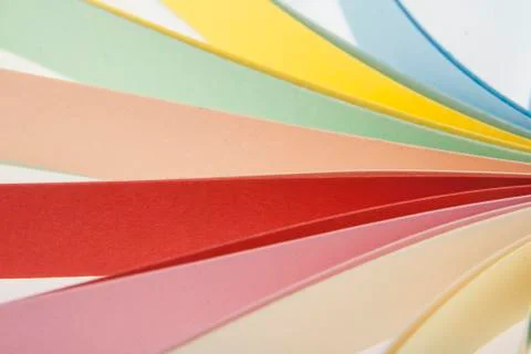 Sliced colored paper Stock Photos
