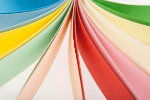 Sliced colored paper Stock Photos