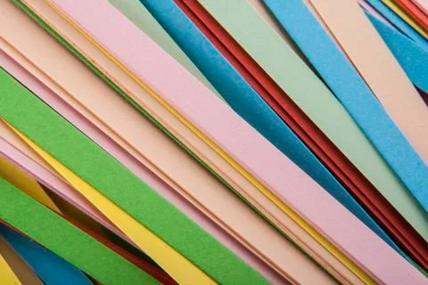 Sliced colored paper Stock Photos