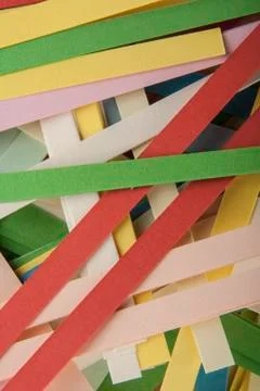 Sliced colored paper Stock-Fotos