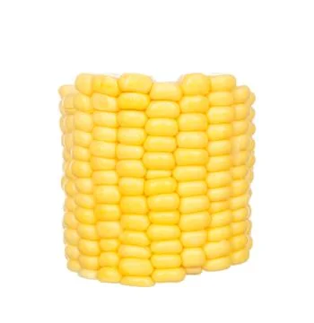 Sliced corn isolated on white Stock Photos