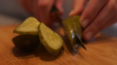 Sliced cucumber Video stock 55302146