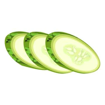 Sliced Cucumber Illustration Illustrazione stock