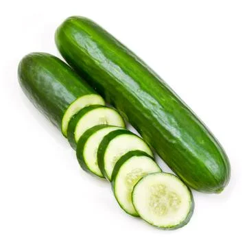 Sliced cucumber isolated Foto stock