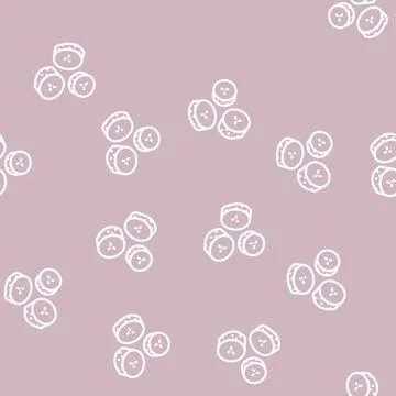 Sliced cucumber line vector seamless pattern Stock Illustration