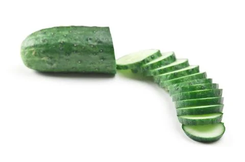 Sliced cucumber Foto stock