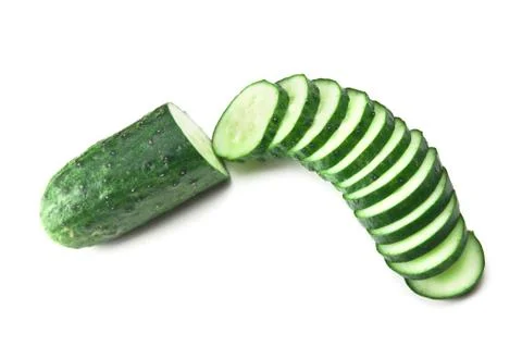 Sliced cucumber Foto stock