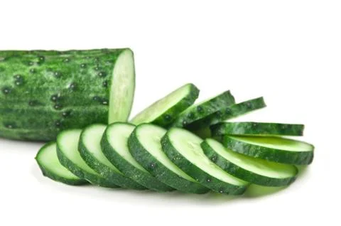 Sliced cucumber Stock Photos