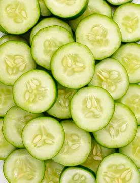 Sliced cucumber Stock Photos
