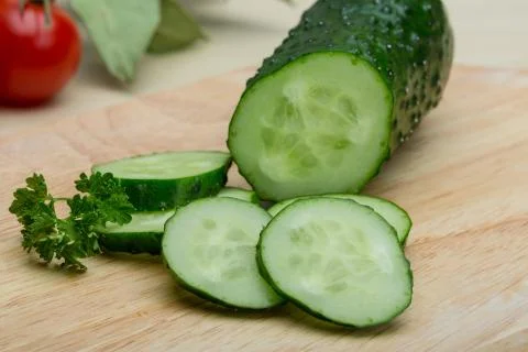 Sliced cucumber Stock Photos