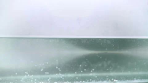 Sliced cucumbers fall into the water Stock Footage 100269949