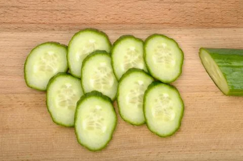 Sliced ??cucumbers Stock Photos