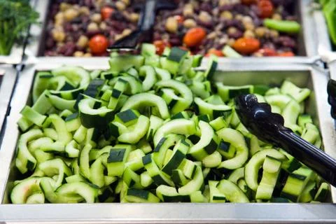 Sliced cucumbers Stock Photos