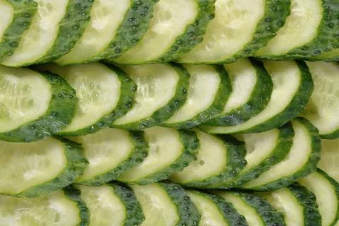 Sliced cucumbers Stock Photos